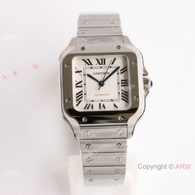 GF Factory Stainless Steel Cartier Santos de 35.1mm Midsize Replica Watch